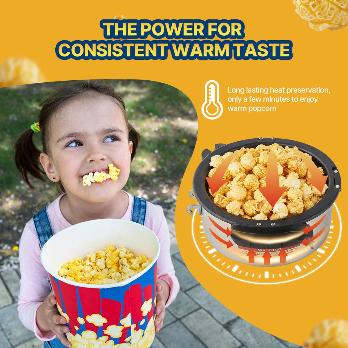 SucceBuy Movie Theater Style Commercial Countertop Popcorn Machine With 3 Scoops