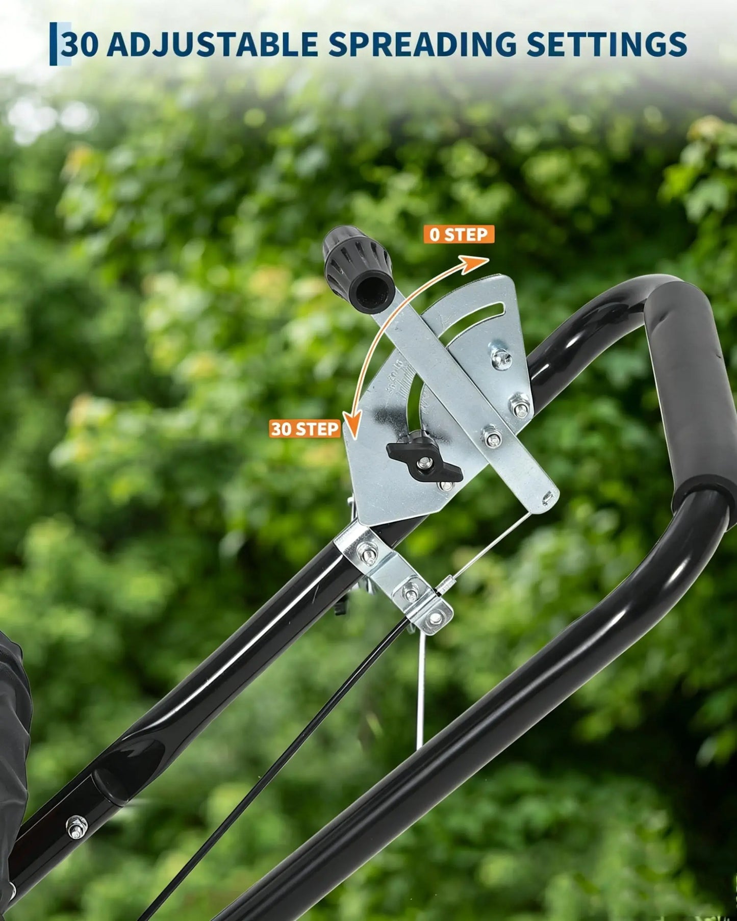 80 Lb Push Broadcast Spreader For Fertilizer Grass Seed