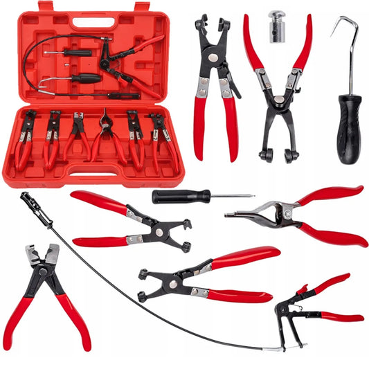 9 Piece Hose Clamp Set With Spring Pliers Storage Box