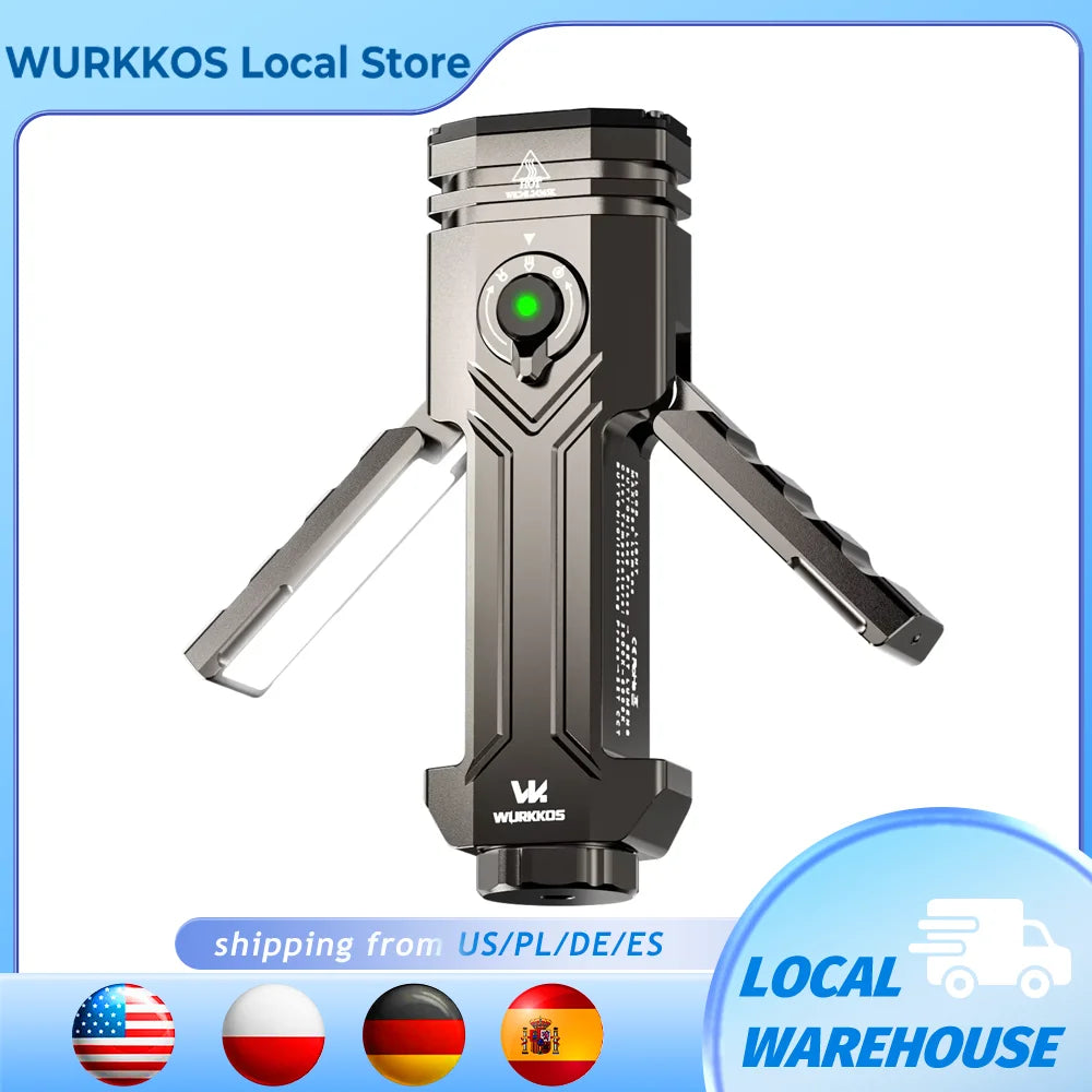 Wurkkos HD02 LED Camping Lamp 800 Lumens Rechargeable Outdoor Searchlight