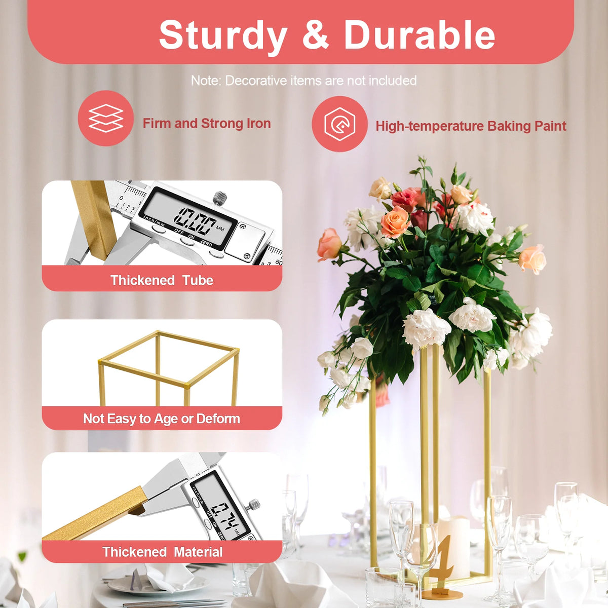 Wedding Flower Stand Set Ten Pieces Iron Pillar Display Props