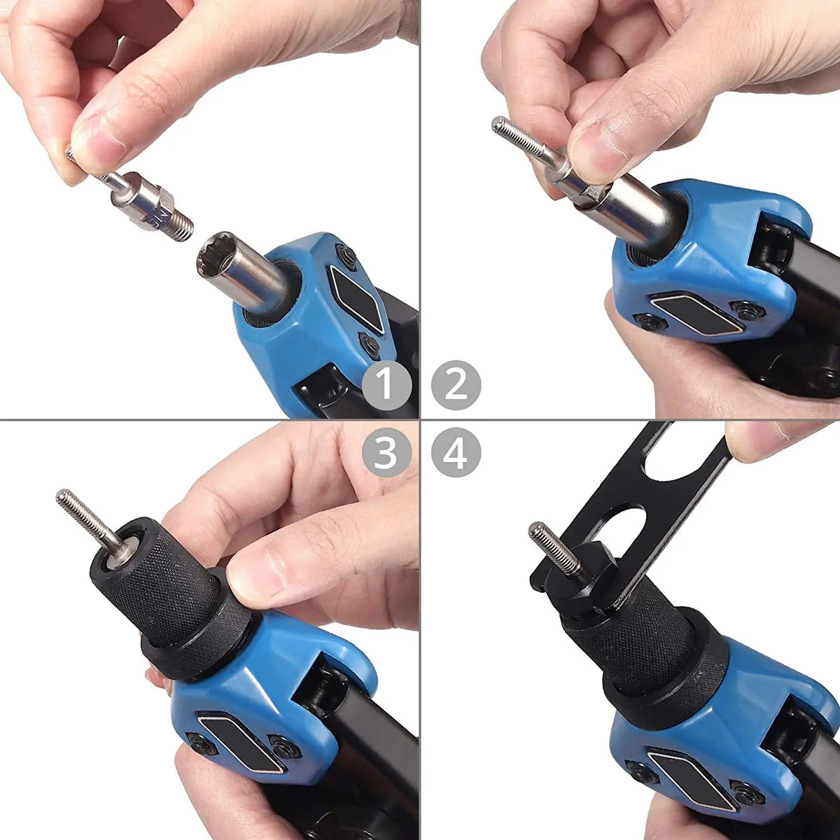 MEYOUTOWN Rivnut Tool Set 150Pcs Hand Riveter With Mandrels