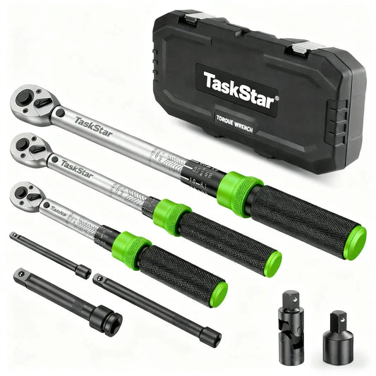 3 Piece Torque Wrench Set Click Type Dual Scale Wrenches