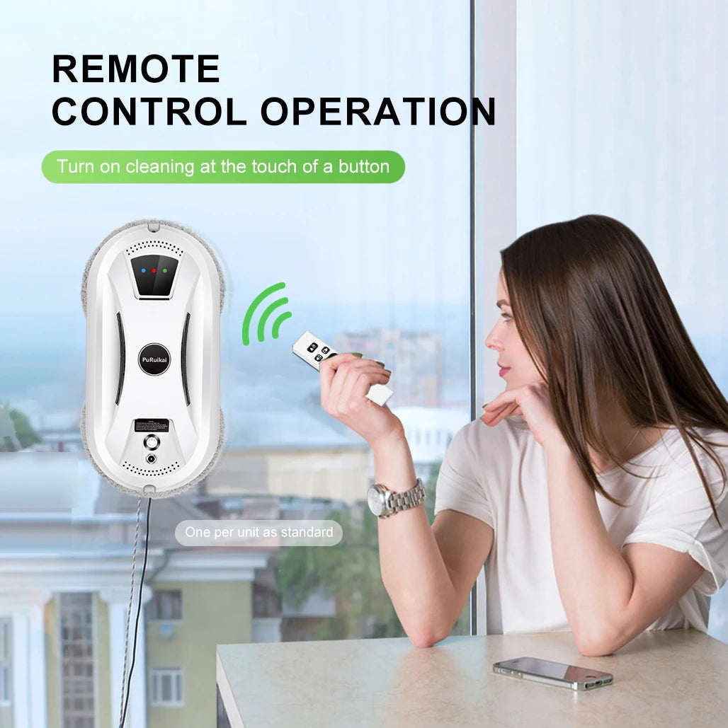 PuRuikai AI Window Cleaning Robot Self Cleaning Ultra Quiet