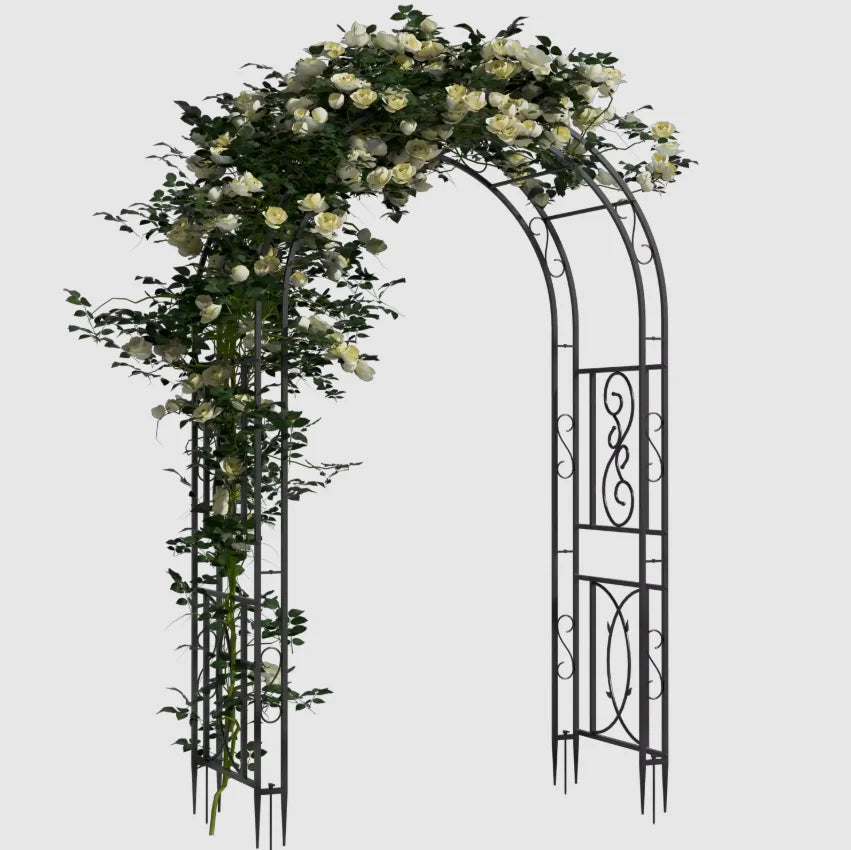 Heavy Duty Metal Garden Arbor Trellis For Climbing Vines