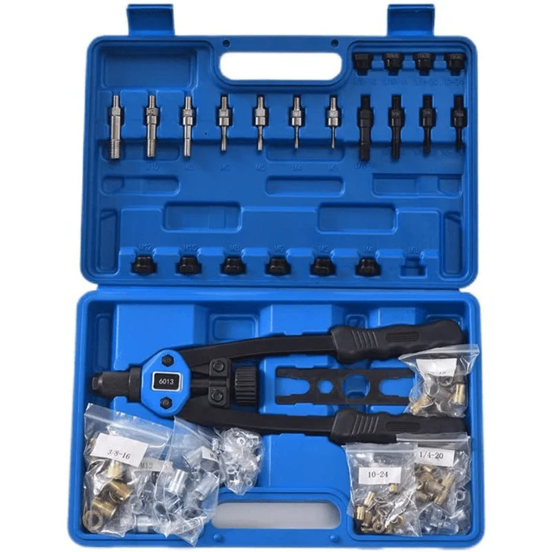 MEYOUTOWN Rivnut Tool Set 150Pcs Hand Riveter With Mandrels
