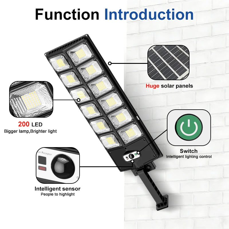 FAMCDC 504 LED Solar Wall Light Motion Sensor 3 Modes