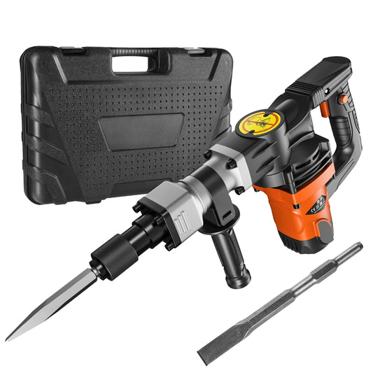 SucceBuy 1400W Demolition Jackhammer Electric Heavy Duty Concrete Breaker