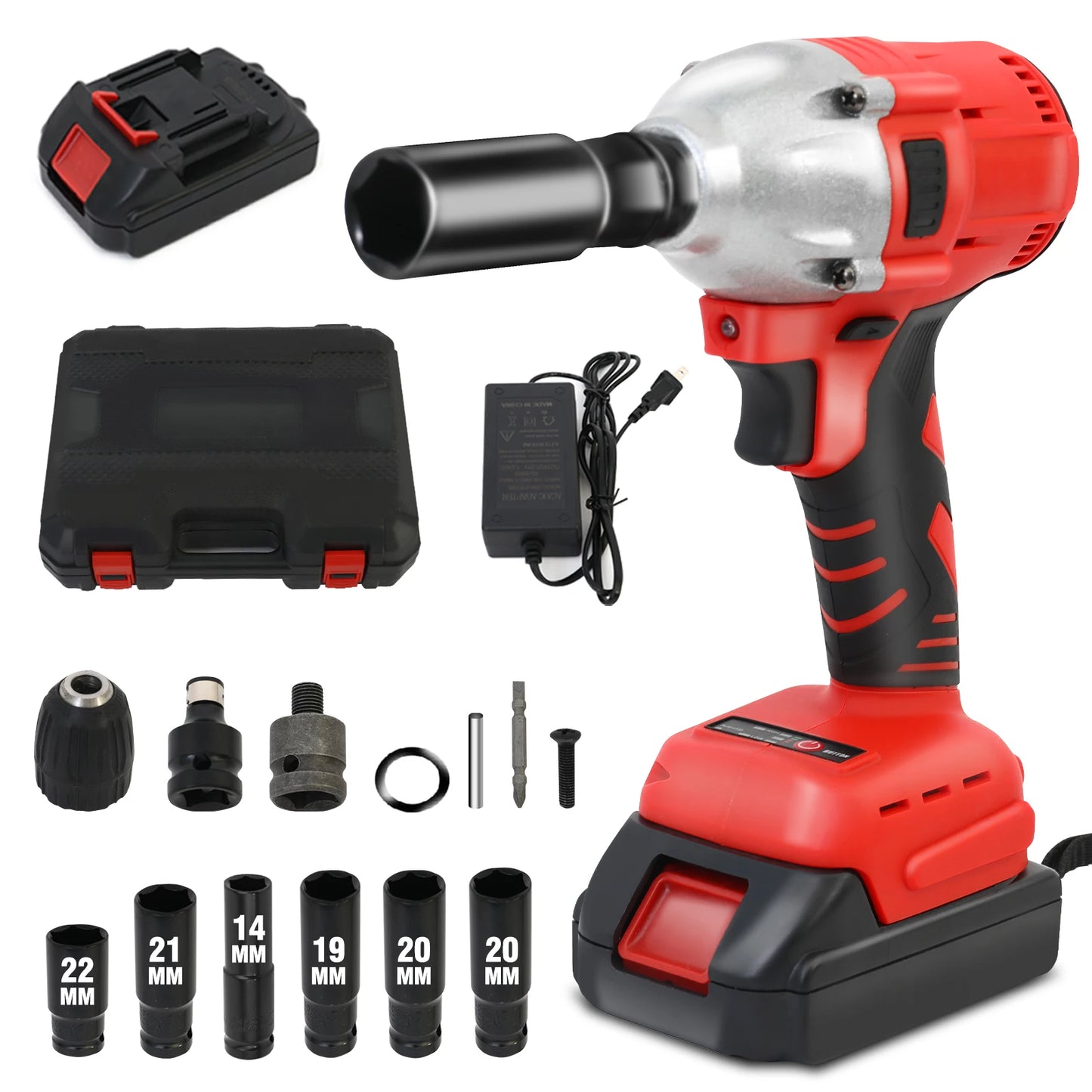 20V Cordless Impact Wrench Kit With Brushless Drill Driver And Two Batteries