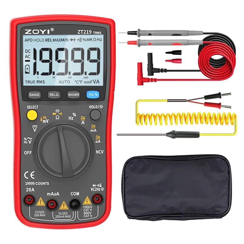 ZOYI ZT219 Digital Multimeter True RMS AC DC Voltage Tester