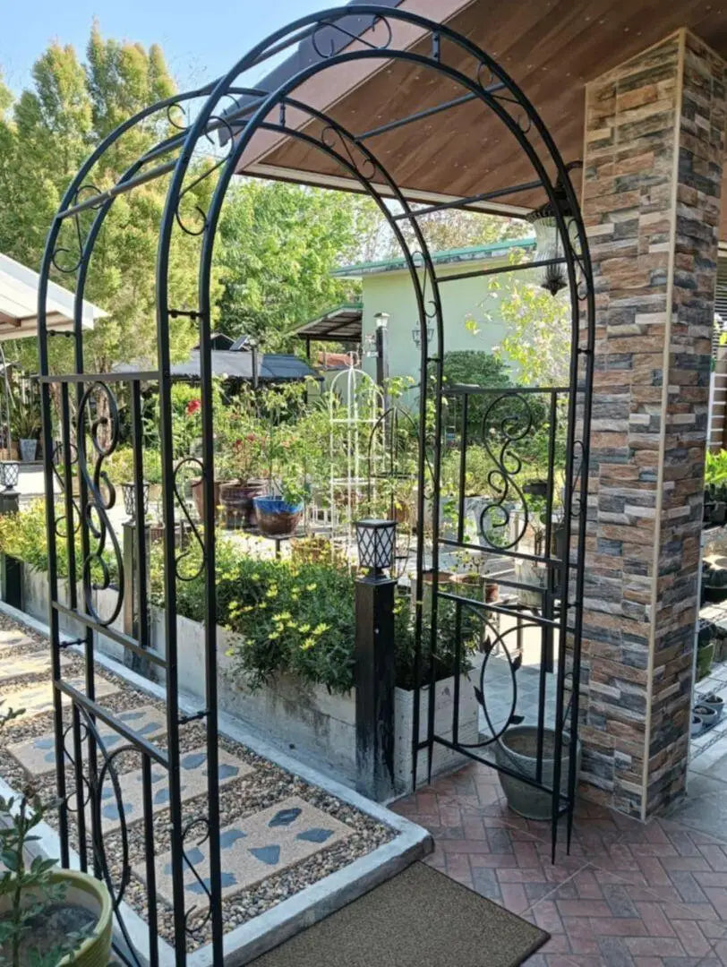 Heavy Duty Metal Garden Arbor Trellis For Climbing Vines