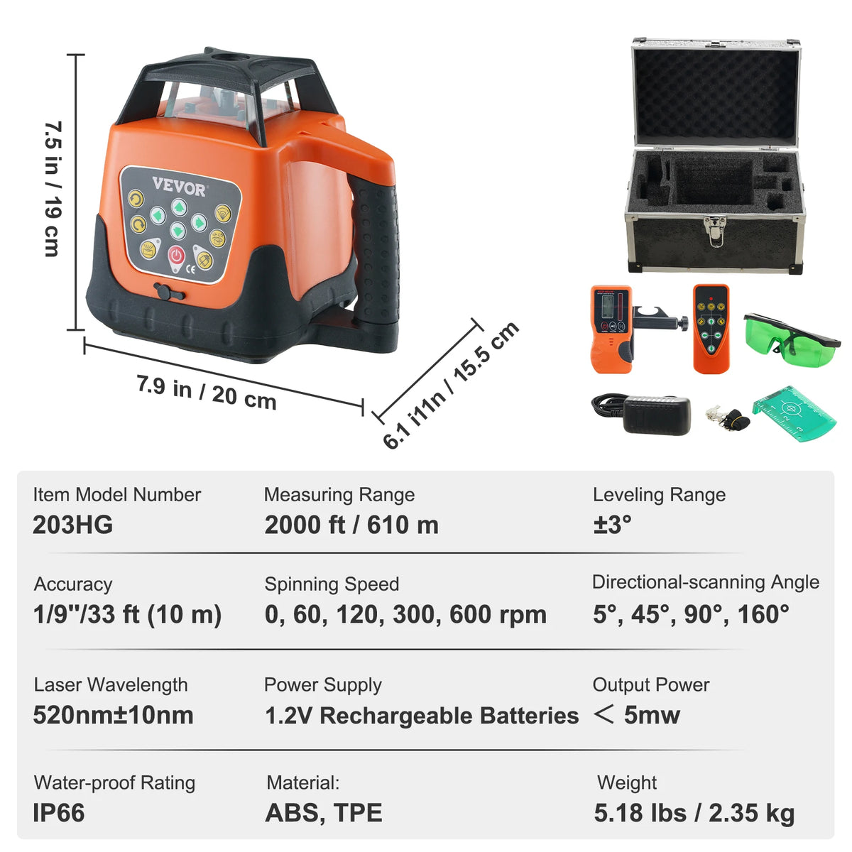 SucceBuy 360 Degree Self Leveling Laser With Cross Line