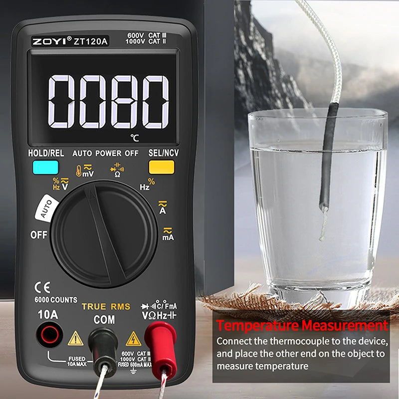 ZOYI 102A High Precision Auto Pocket Digital Multimeter Anti Burn