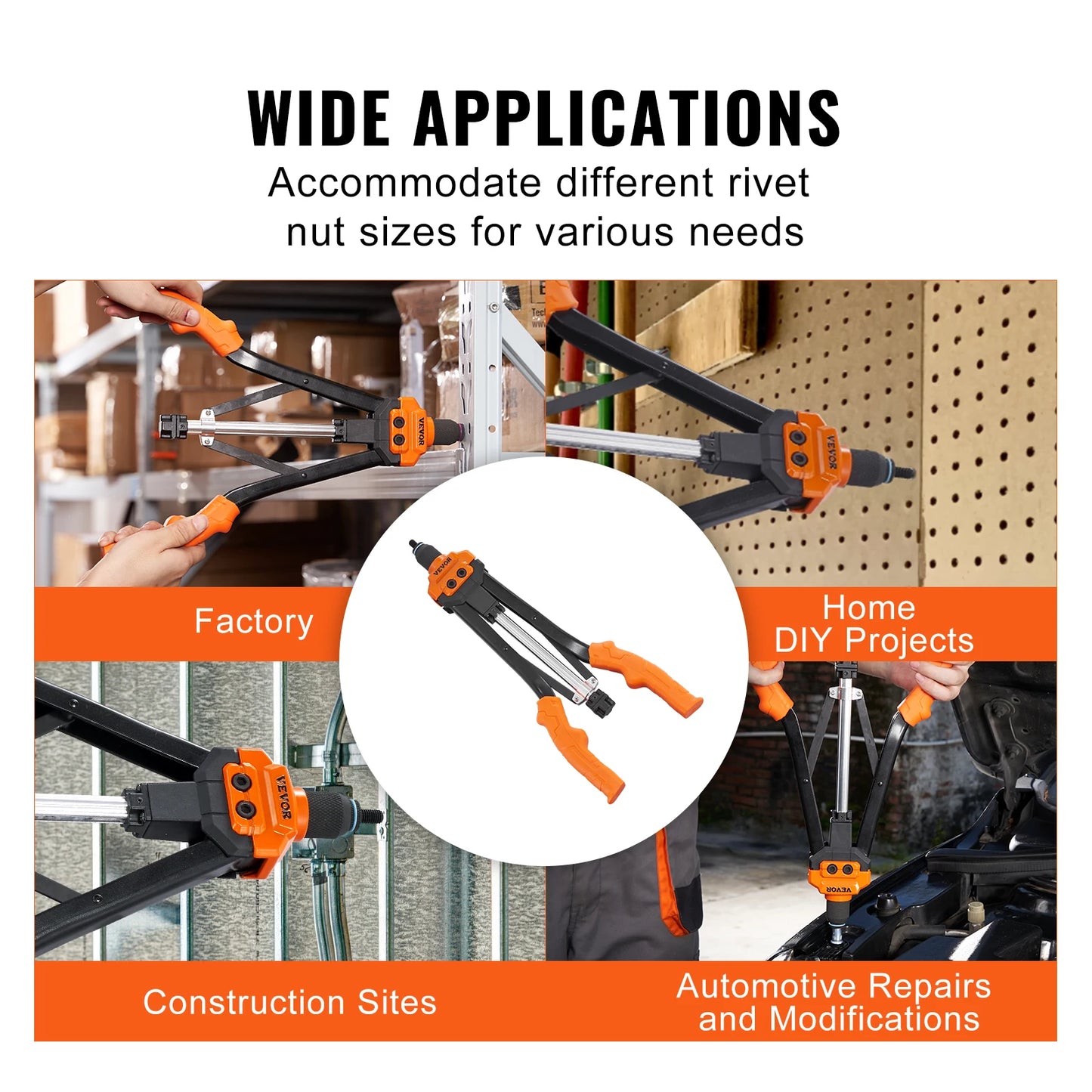 SucceBuy Rivet Nut Tool Kit With Metric And SAE Mandrels