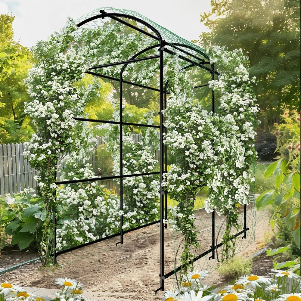 Wisfor U Shaped Metal Tall Garden Plant Trellis Grow Frame