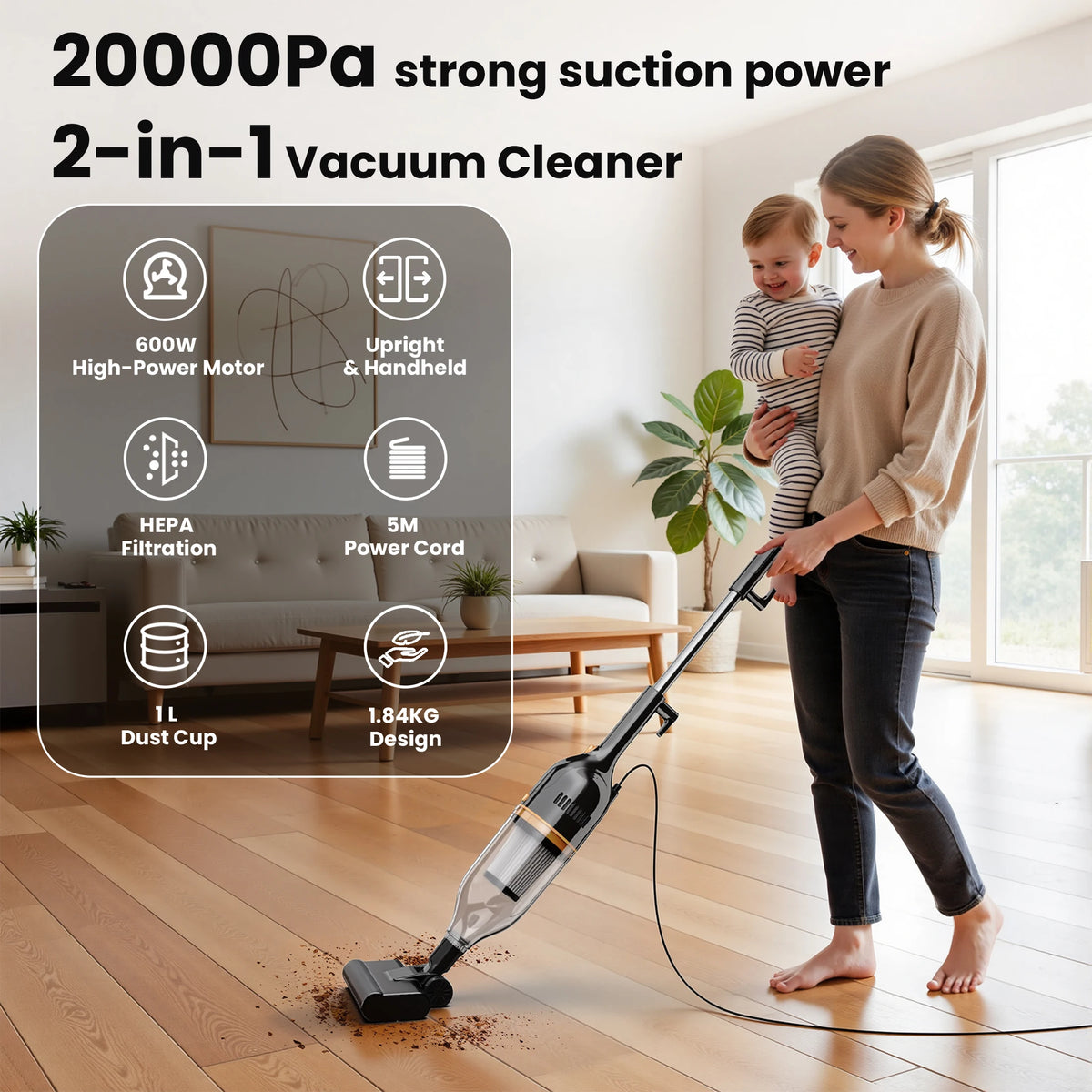 INSE Corded Vacuum Cleaner R7 R3S 3 In 1 Lightweight