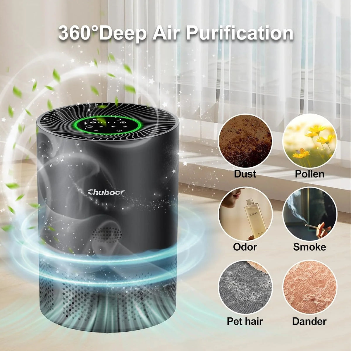Chuboor H13 True HEPA Air Purifier for Home Office